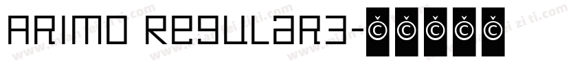 Arimo Regular3字体转换